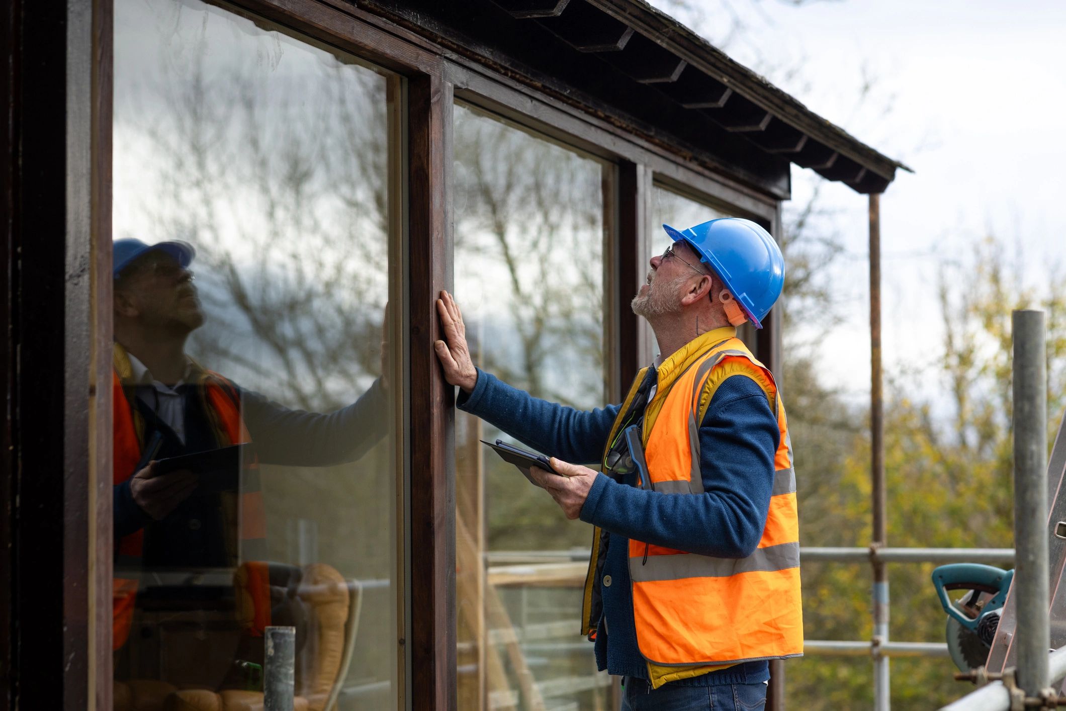 Inspector checking a residential property